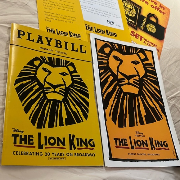 Lion King BUNDLE New T-Shirt Youth XS & Anniv Playbills + BOTH Cup Mugs Disney - Picture 5 of 16